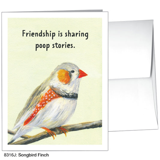 Songbird Finch, Greeting Card (8316J), A2, printedcanvas.com