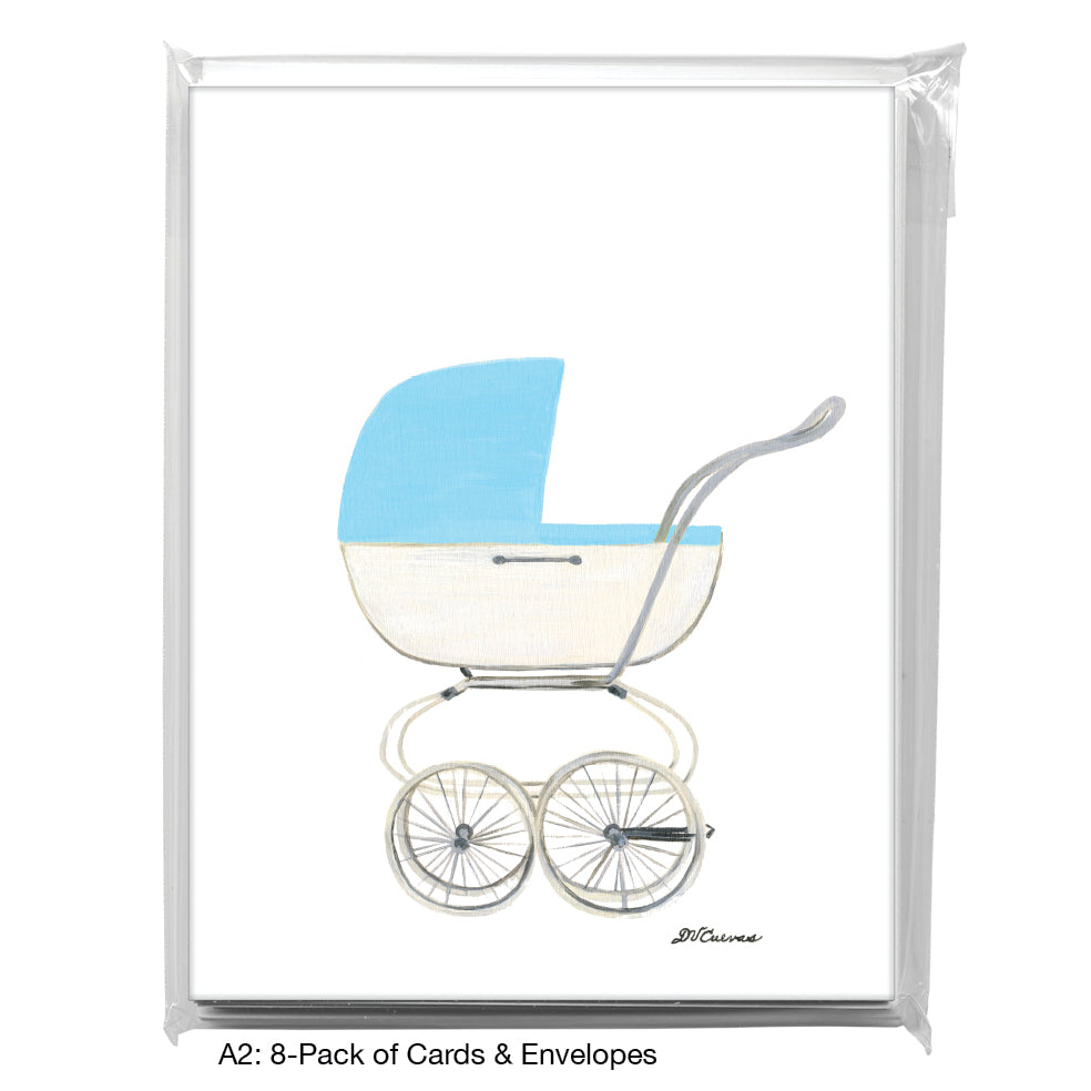 Stroller, Greeting Card (8431B), A2 8-Pack, printedcanvas.com