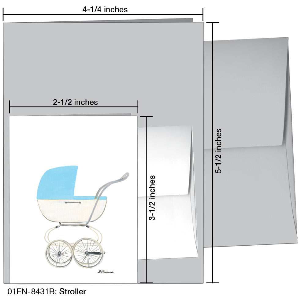 Stroller, Greeting Card (8431B), Enclosure, printedcanvas.com