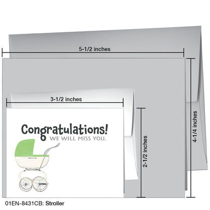 Stroller, Greeting Card (8431CB), Enclosure, printedcanvas.com