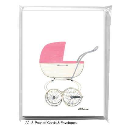 Stroller, Greeting Card (8431D), A2 8-Pack, printedcanvas.com