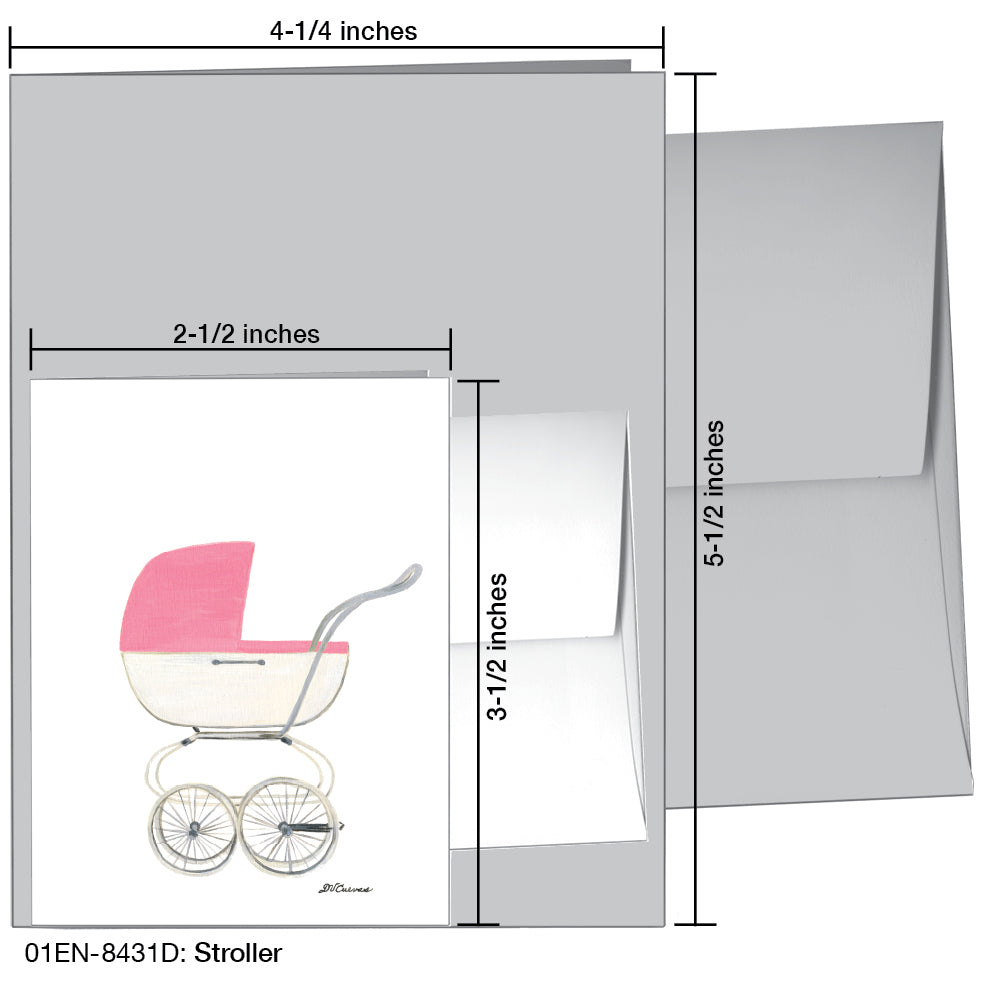 Stroller, Greeting Card (8431D), Enclosure, printedcanvas.com