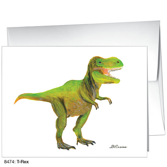 T-Rex, Greeting Card (8474A), A2 Card Front, www.printedcanvas.com