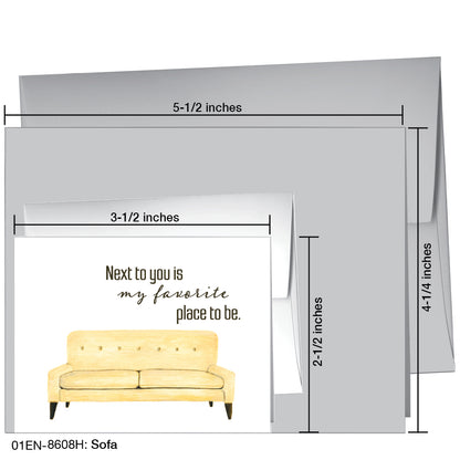 Sofa, Greeting Card (8608H), Enclosure, printedcanvas.com
