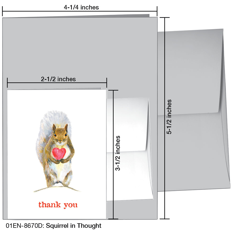 Squirrel in Thought, Greeting Card (8670D), Enclosure, printedcanvas.com