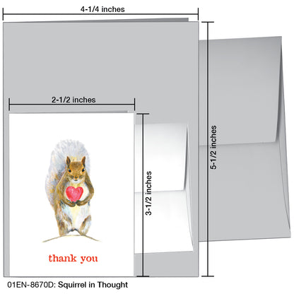 Squirrel in Thought, Greeting Card (8670D), Enclosure, printedcanvas.com
