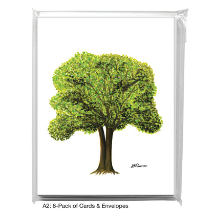 Seasons Tree Twin, Greeting Card (7551), A2 8-Pack, printedcanvas.com