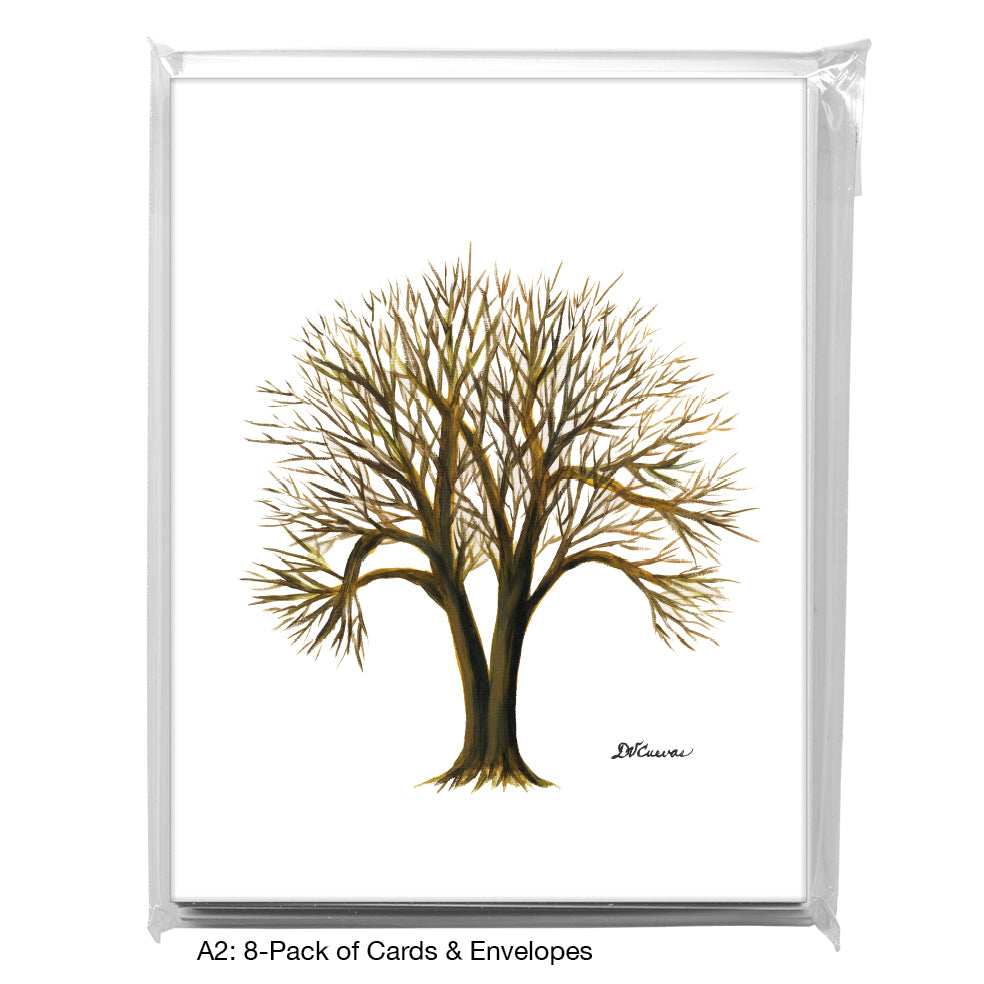 Seasons Tree Twin, Greeting Card (7553), A2 8-Pack, printedcanvas.com