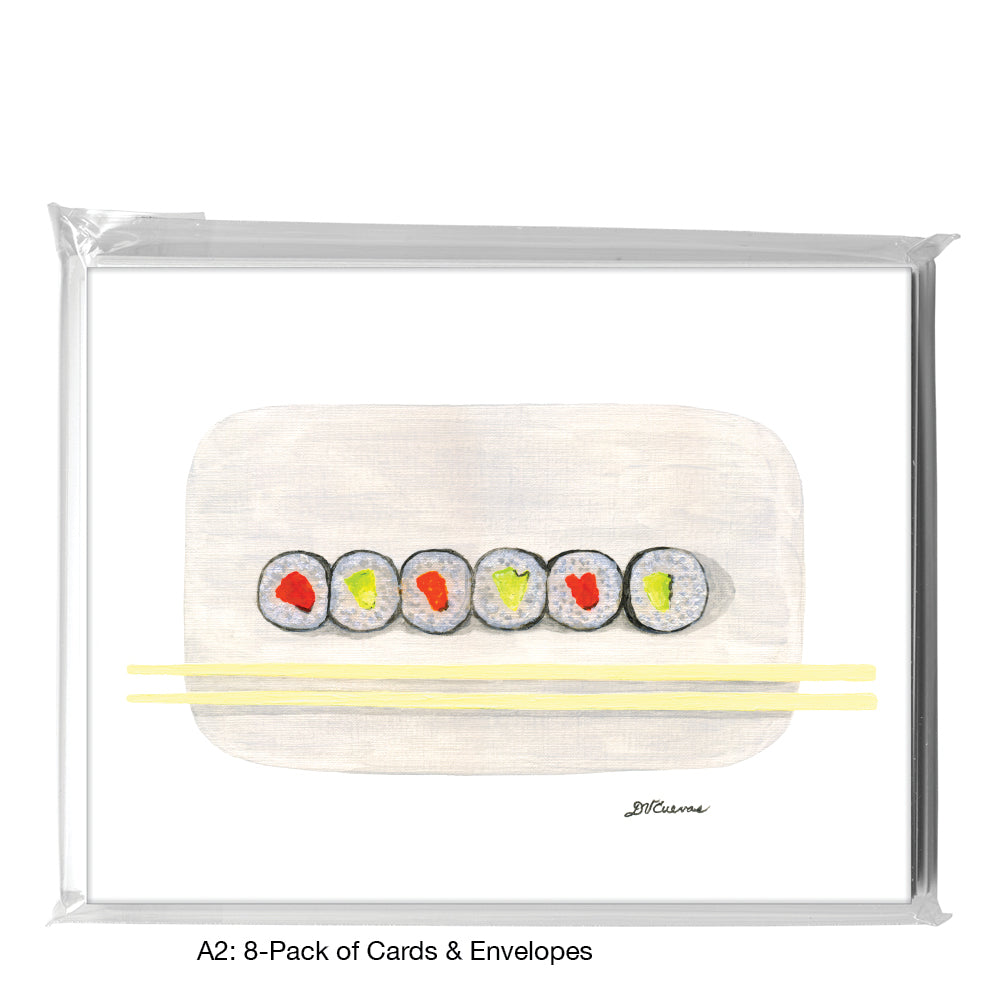 Sushi Rolls, Greeting Card (8603), A2 8-Pack, printedcanvas.com