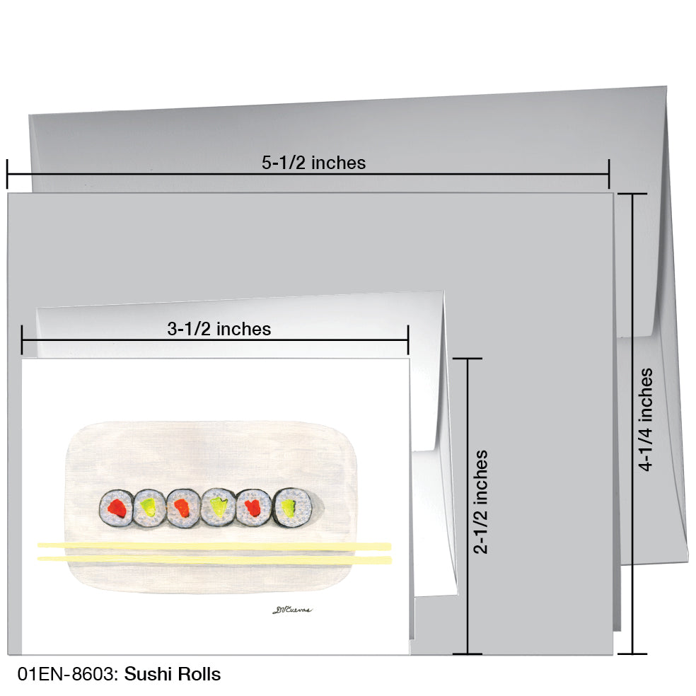 Sushi Rolls, Greeting Card (8603), Enclosure, printedcanvas.com