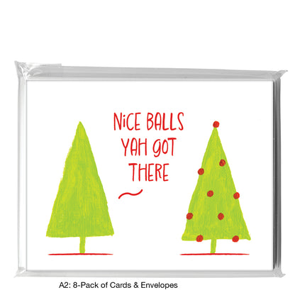 Trees With Ornaments, Greeting Card (7548N), A2 8-Pack, printedcanvas.com