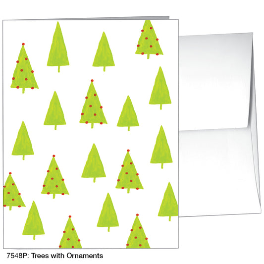 Trees With Ornaments, Greeting Card (7548P), A2, printedcanvas.com