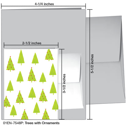 Trees With Ornaments, Greeting Card (7548P), Enclosure, printedcanvas.com