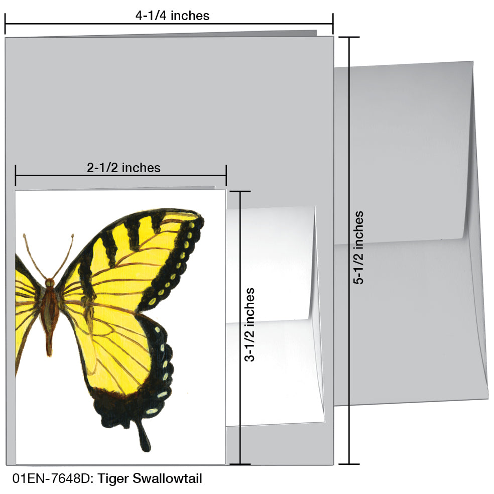 Tiger Swallowtail, Greeting Card (7648D), Enclosure, printedcanvas.com