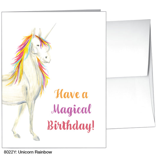Unicorn Rainbow, Greeting Card (8022Y), A2 Card Front, www.printedcanvas.com
