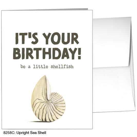 Upright Sea Shell, Greeting Card (8258C), A2 Card Front, www.printedcanvas.com
