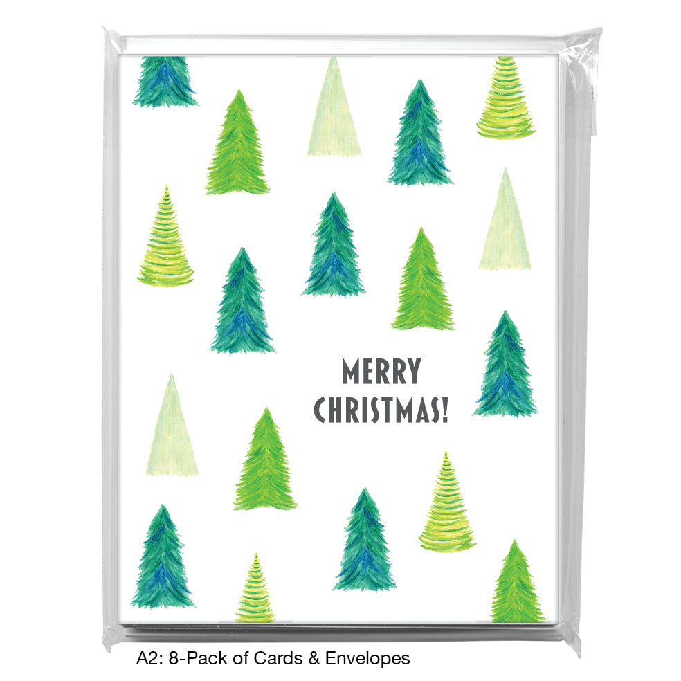 Very Merry, Greeting Card (8458QB), A2 8-Pack, printedcanvas.com