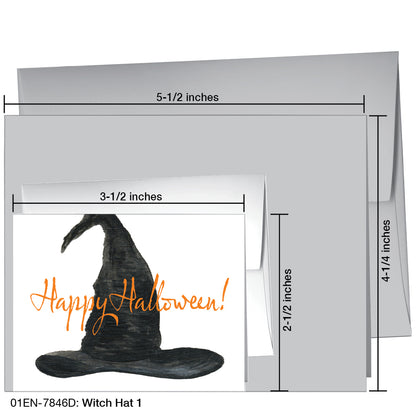 Witch Hat 1, Greeting Card (7846D), Enclosure Card, www.printedcanvas.com