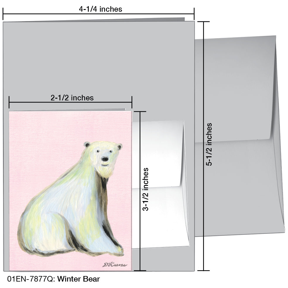 Winter Bear, Greeting Card (7877Q), Enclosure Card, www.printedcanvas.com