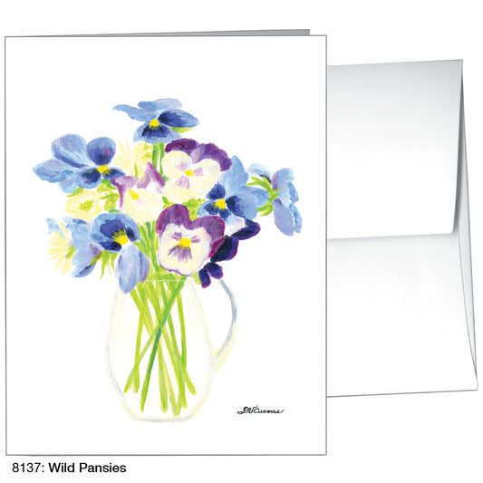 Wild Pansies, Greeting Card (8137E), A2 Card Front, www.printedcanvas.com