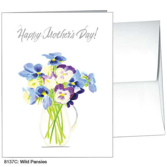 Wild Pansies, Greeting Card (8137C), A2, printedcanvas.com