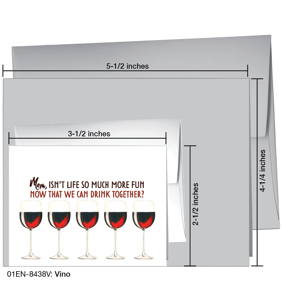 Vino, Greeting Card (8438V), Enclosure Card, www.printedcanvas.com
