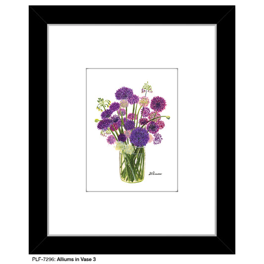 Alliums in Vase 3, Print (#7296) - Printed Canvas