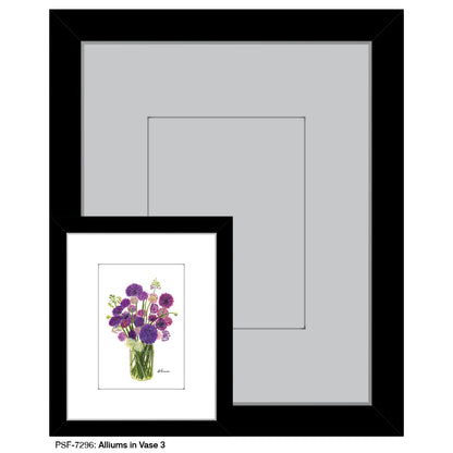 Alliums in Vase 3, Print (#7296A), Print Matted, www.printedcanvas.com