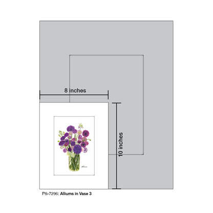Alliums in Vase 3, Print (#7296A), Print Matted, www.printedcanvas.com