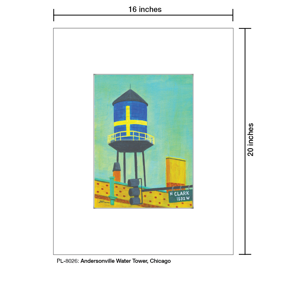 Andersonville Water Tower, Chicago, Print (#8026) - Printed Canvas