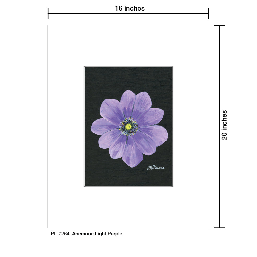 Anemone Light Purple, Print (#7264) - Printed Canvas