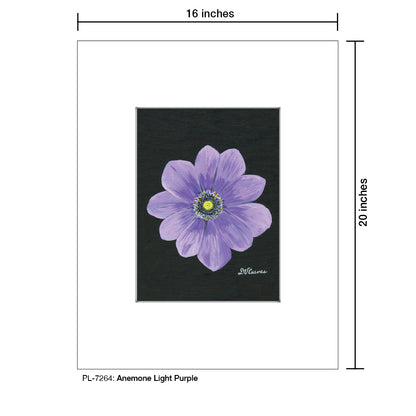 Anemone Light Purple, Print (#7264) - Printed Canvas