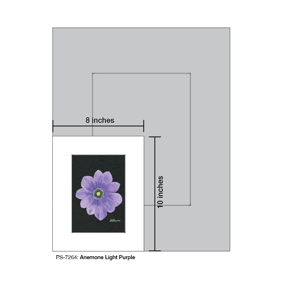 Anemone Light Purple, Print (#7264) - Printed Canvas