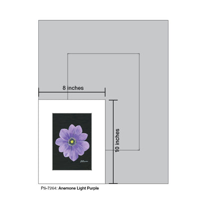 Anemone Light Purple, Print (#7264) - Printed Canvas