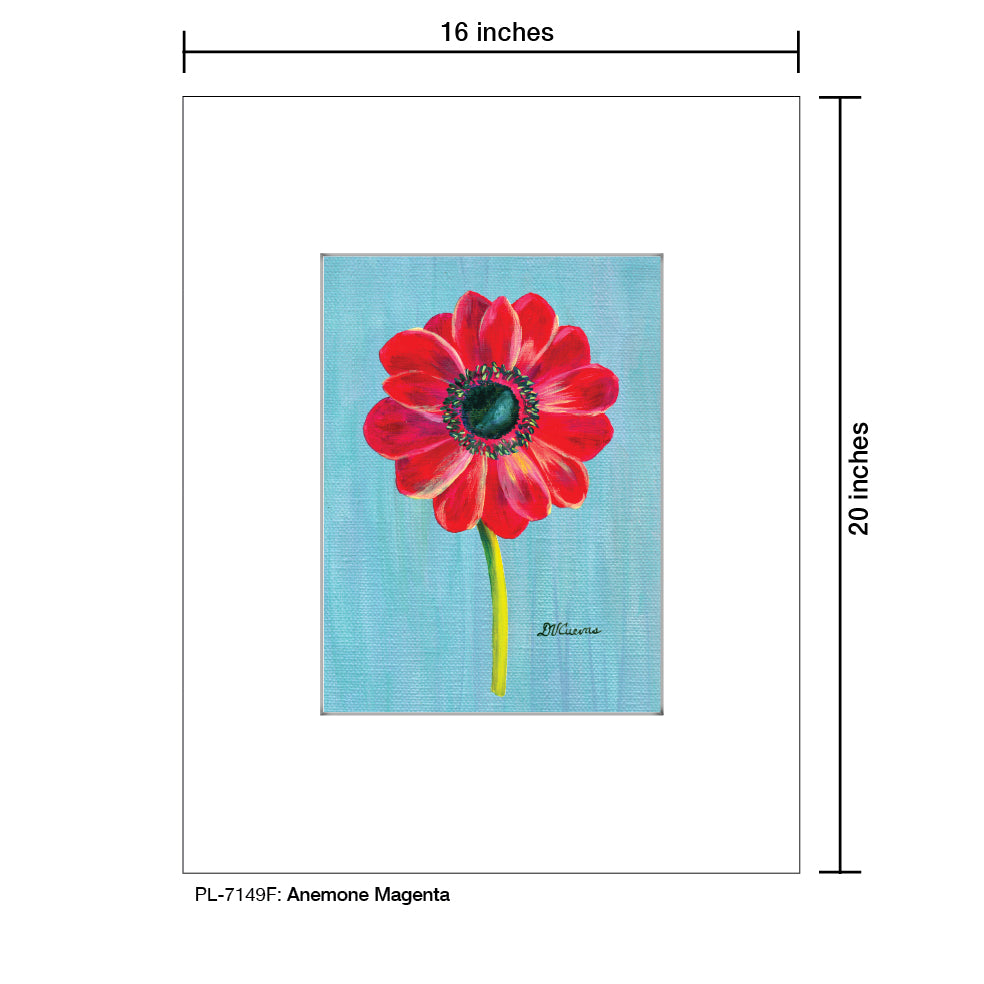 Anemone Magenta, Print (#7149F) - Printed Canvas