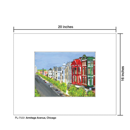 Armitage Avenue, Chicago, Print (#7522A), Printe Matted, www.printedcanvas.com