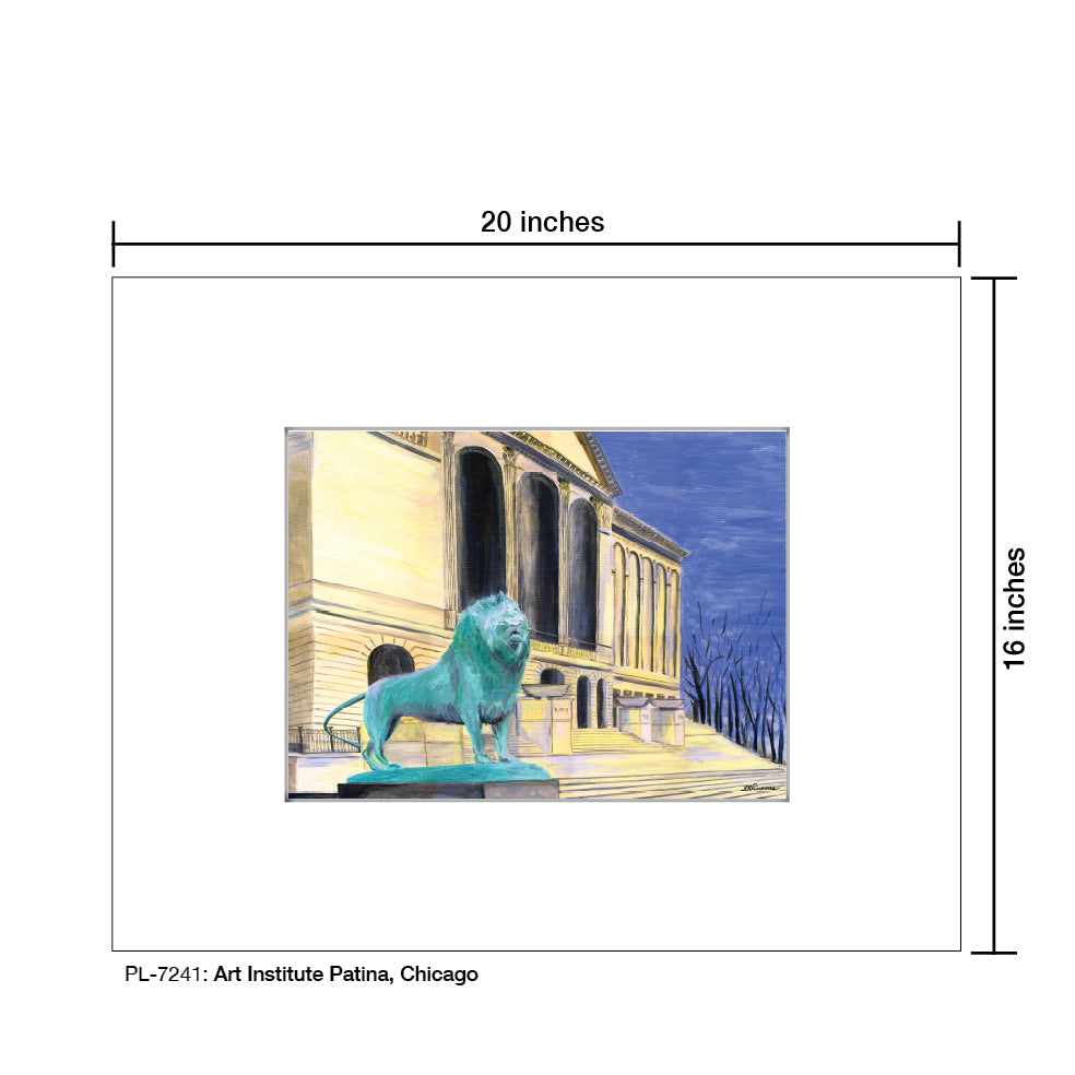 Art Institute Patina, Chicago, Print (#7241) - Printed Canvas