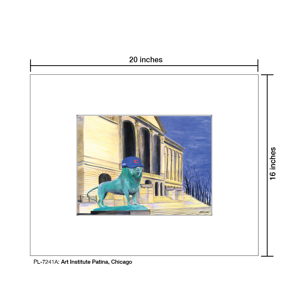 Art Institute Patina, Chicago, Print (#7241B), Printe Matted, www.printedcanvas.com