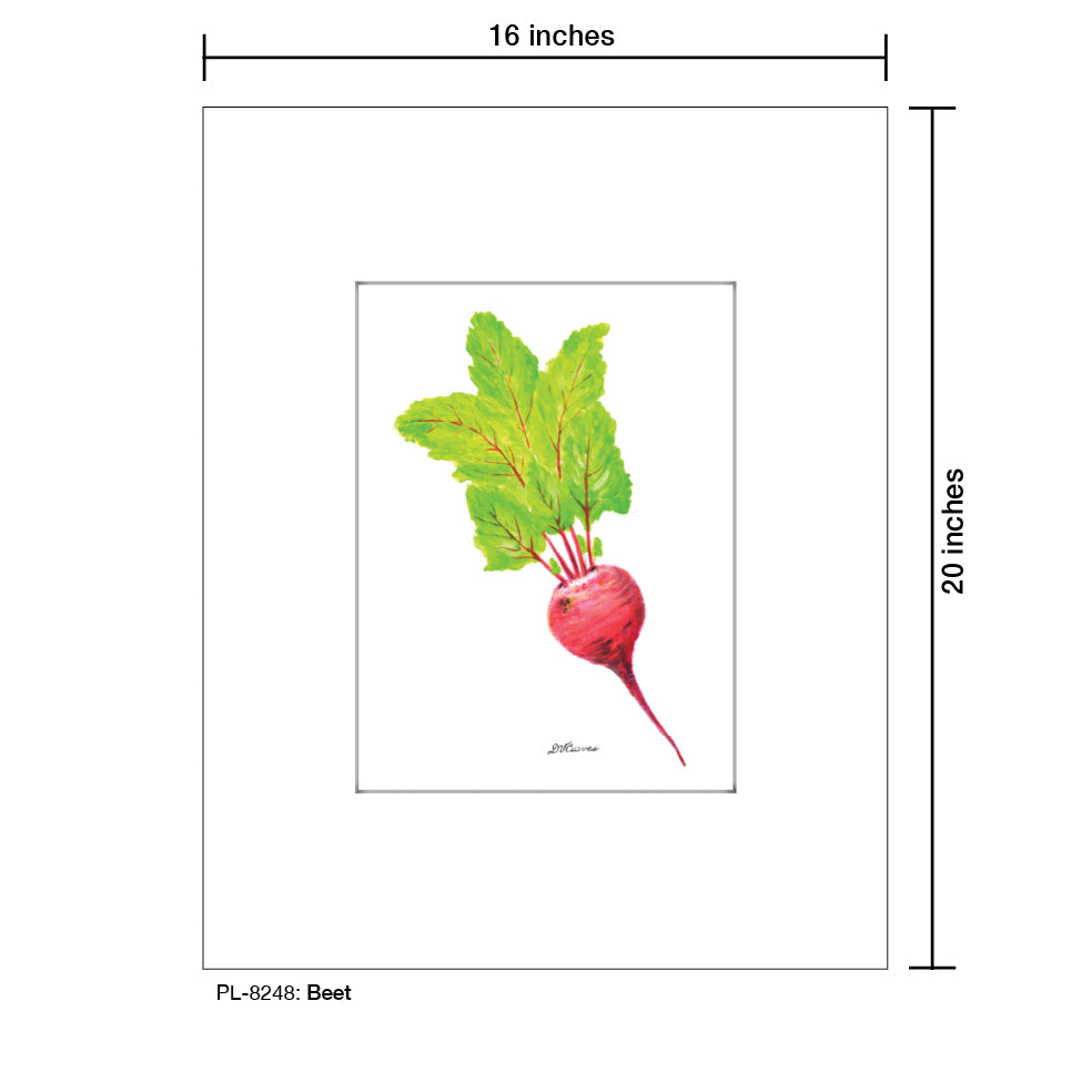 Beet, Print (#8248A), Printe Matted, www.printedcanvas.com
