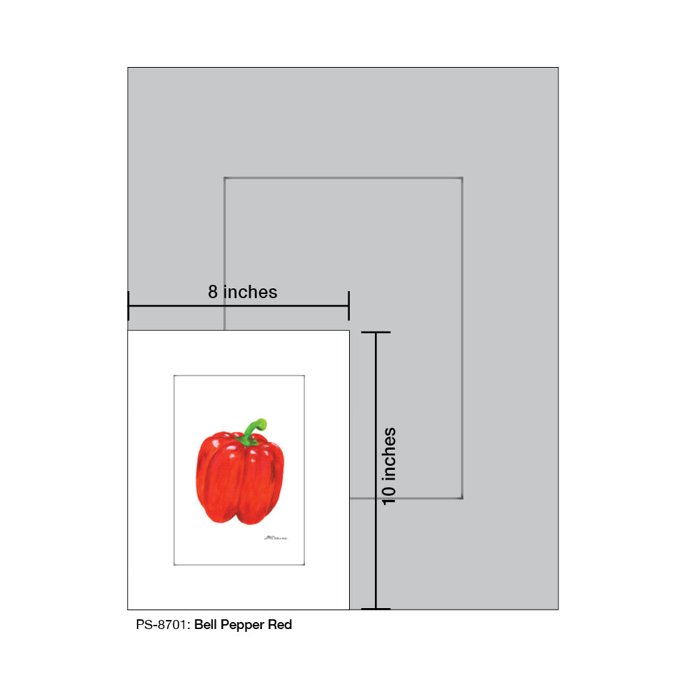 Bell Pepper Red, Print (#8701A), Print Matted, www.printedcanvas.com