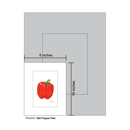 Bell Pepper Red, Print (#8701A), Print Matted, www.printedcanvas.com
