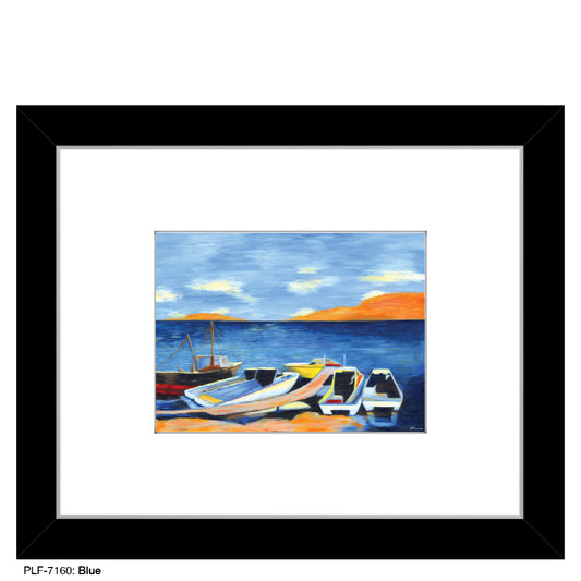 Blue, Print (#7160) - Printed Canvas