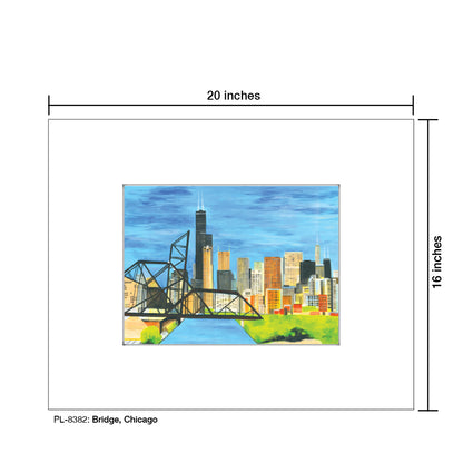 Bridge, Chicago, Print (#8382) - Printed Canvas