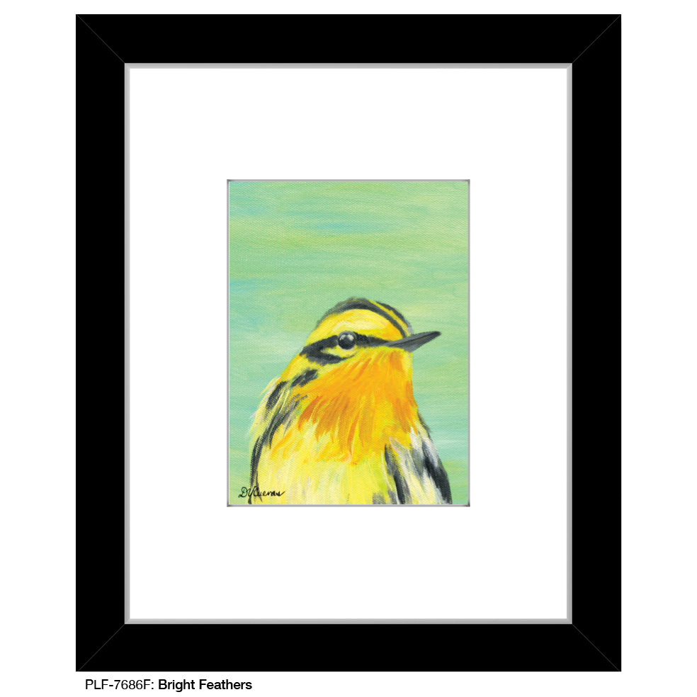 Bright Feathers, Print (#7686F), Print Matted, www.printedcanvas.com