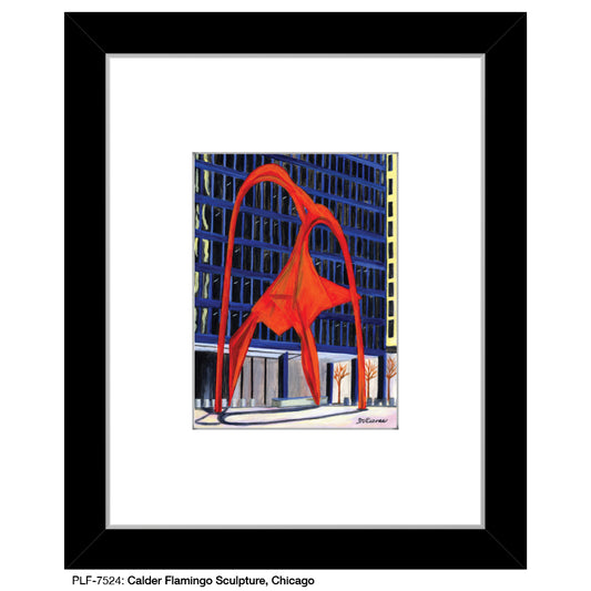 Calder Flamingo Sculpture, Chicago, Print (#7524) - Printed Canvas