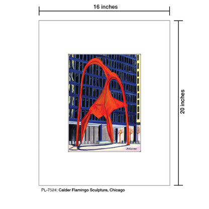 Calder Flamingo Sculpture, Chicago, Print (#7524) - Printed Canvas