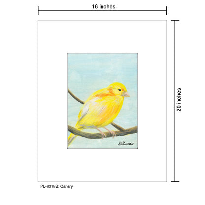 Canary, Print (#8318B), Printe Matted, www.printedcanvas.com