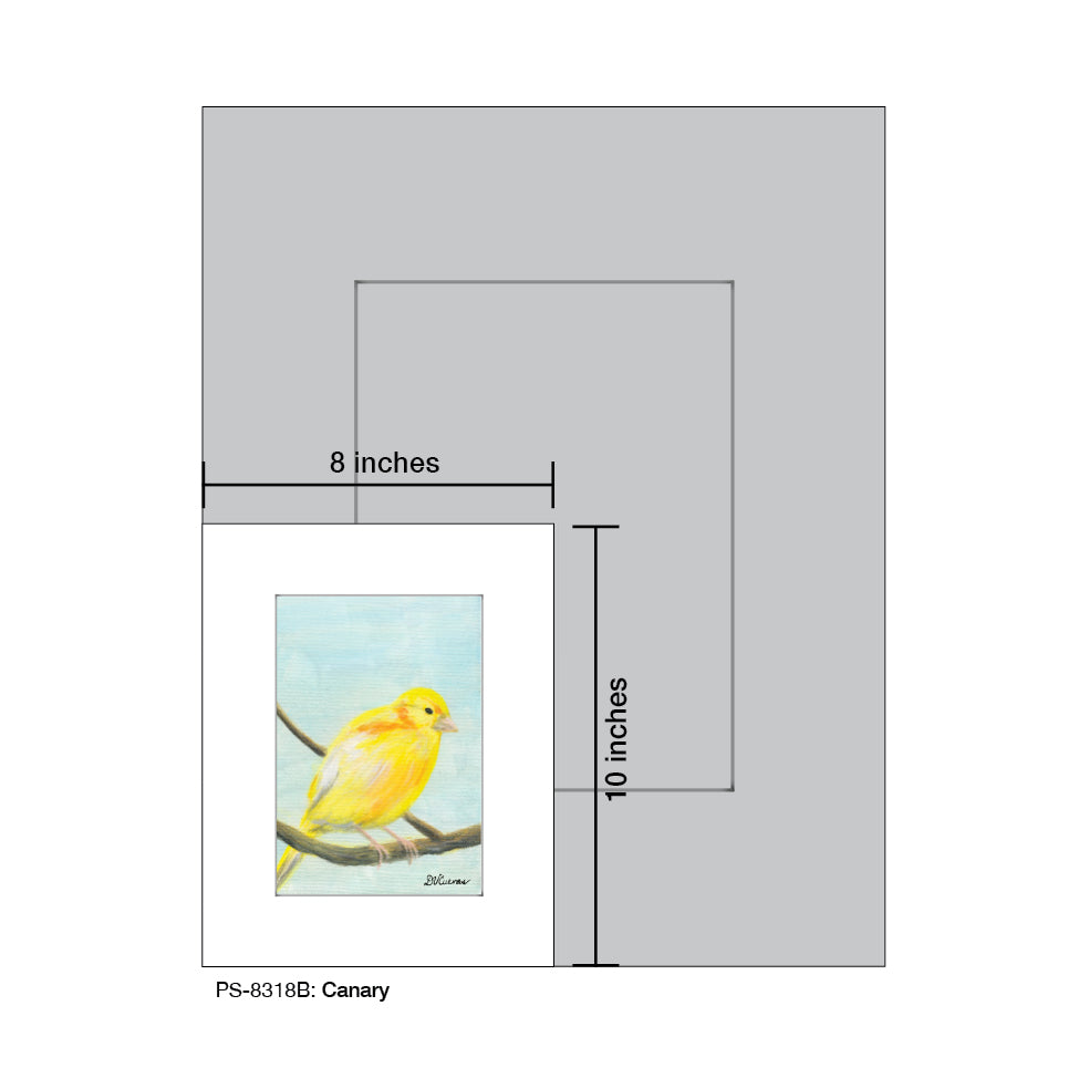 Canary, Print (#8318B), Print Matted, www.printedcanvas.com
