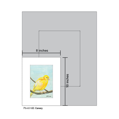 Canary, Print (#8318B), Print Matted, www.printedcanvas.com