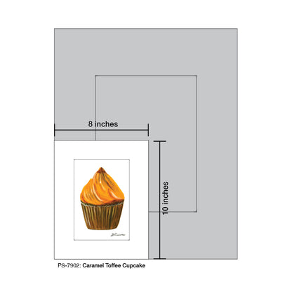 Caramel Toffee Cupcake, Print (#7902) - Printed Canvas